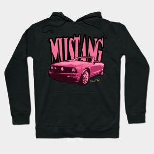 Pink Mustang T-Shirt Hoodie